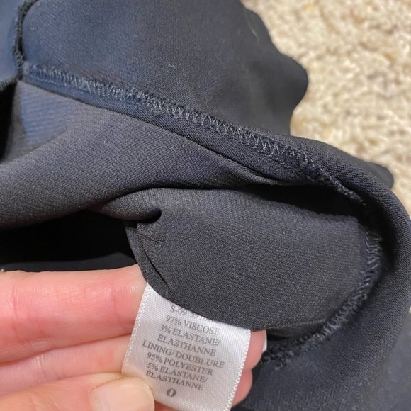 A.L.C. Women’s Ann Peplum Black Blouse Size 0 3/4 Sleeve Workwear Business Top - Picture 6 of 6